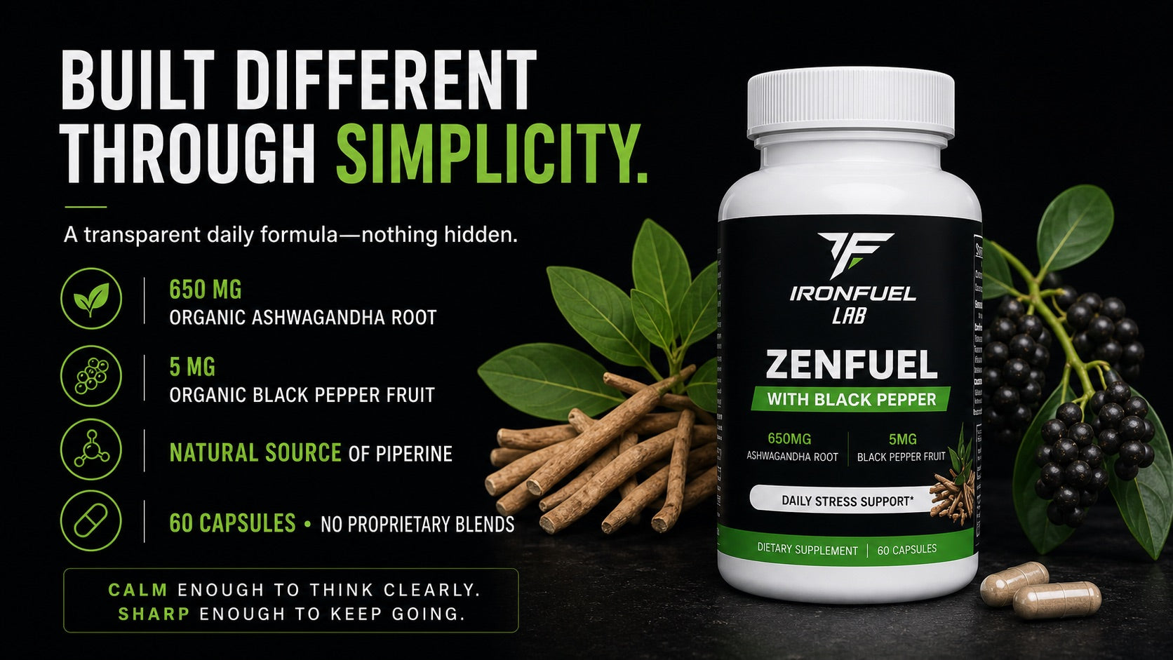 IronFuel Lab versus ordinary ashwagandha comparison highlighting formula, research, and daily performance differences.
